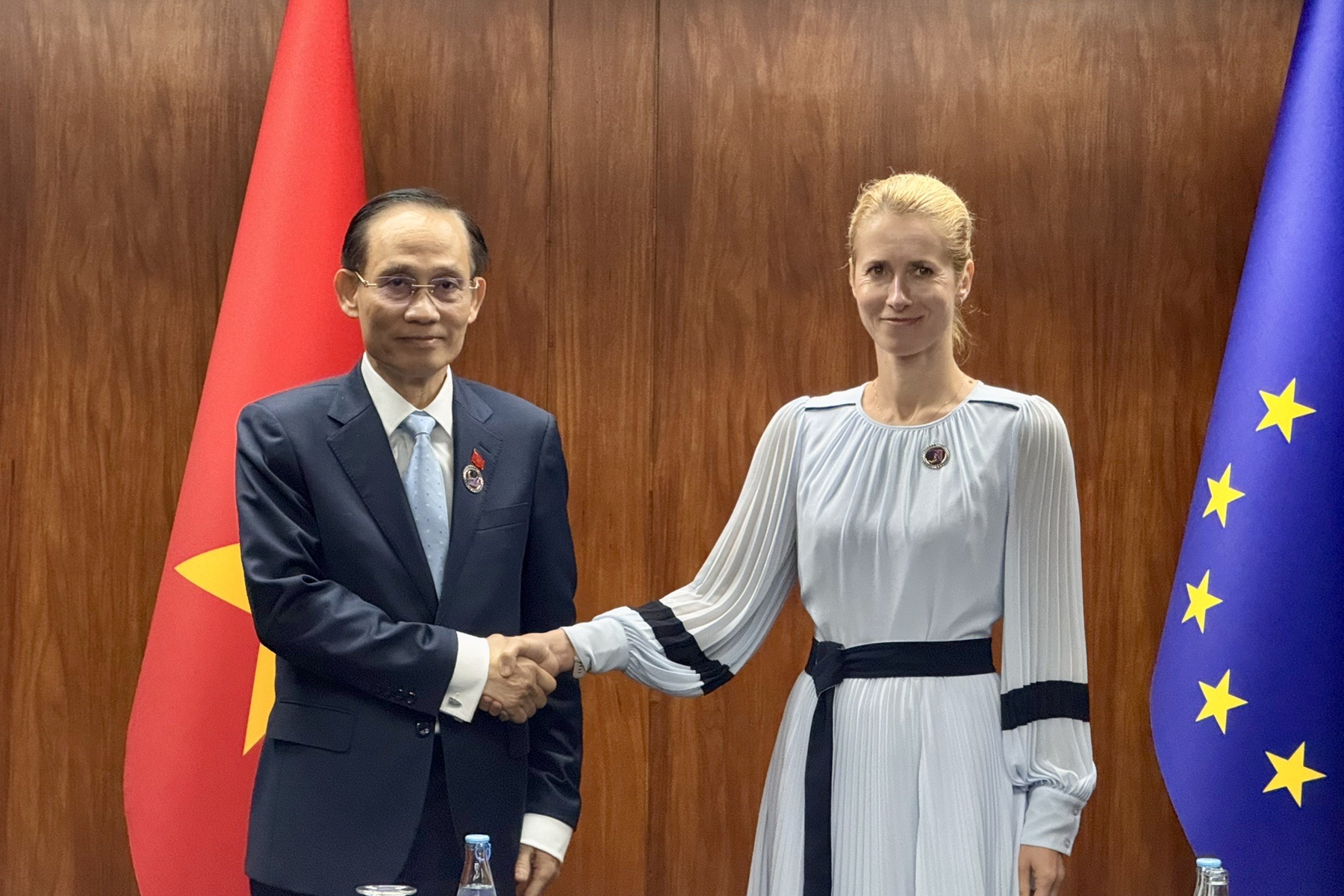Uỷ viên Bộ Chính trị, Bộ trưởng Ngoại giao Lê Hoài Trung gặp Phó Chủ tịch Ủy ban châu Âu, Đại diện cấp cao EU về Chính sách đối ngoại và an ninh Kaja Kallas